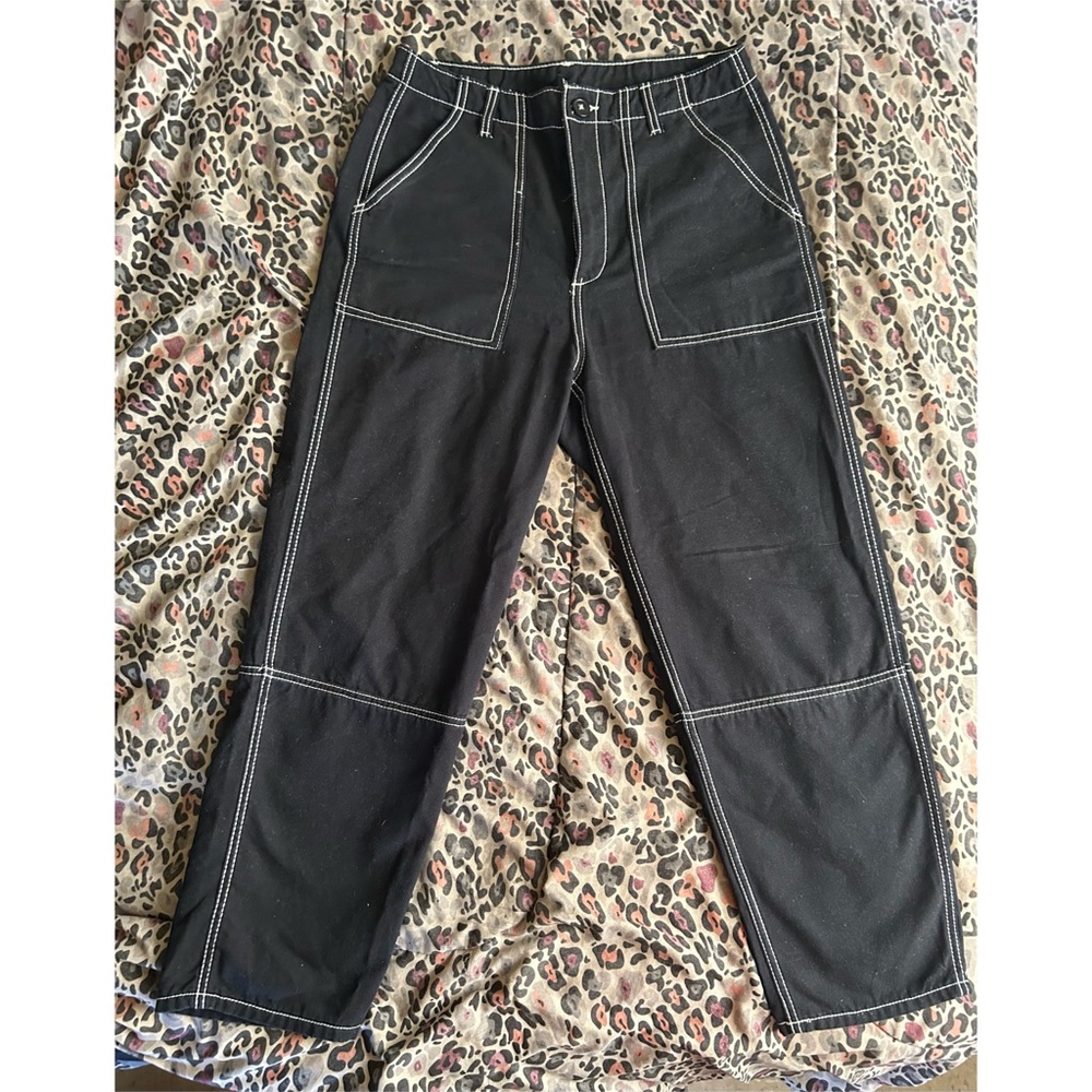 H&M CONTRAST STITCH PANTS (Size8)